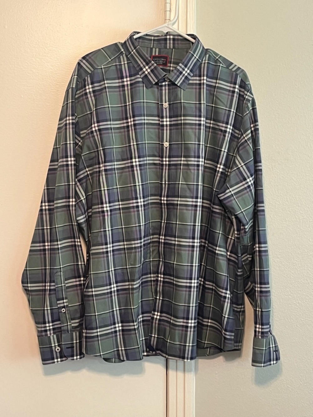UNTUCKit Men’s Plaid Long Sleeve Button Down Shirt Size XXL